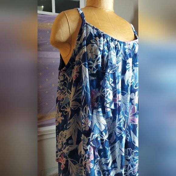 Lane Bryant Womens Spring/Summer Blouse Cascading Ruffles Size 18/20 - Picture 3 of 11